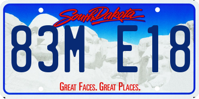 SD license plate 83ME18