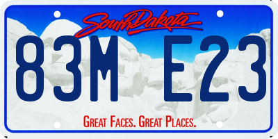 SD license plate 83ME23