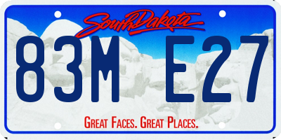 SD license plate 83ME27