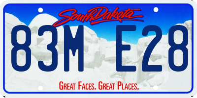 SD license plate 83ME28