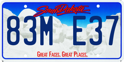 SD license plate 83ME37