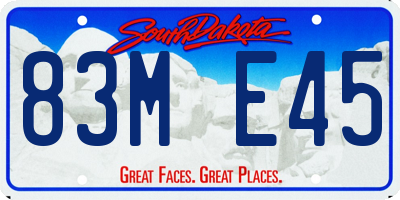 SD license plate 83ME45