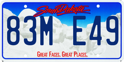 SD license plate 83ME49