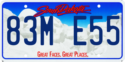 SD license plate 83ME55