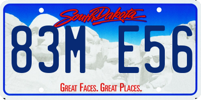 SD license plate 83ME56