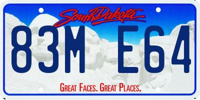 SD license plate 83ME64