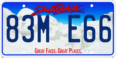 SD license plate 83ME66