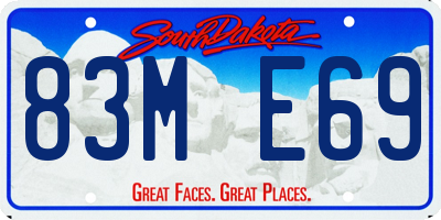 SD license plate 83ME69