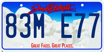 SD license plate 83ME77