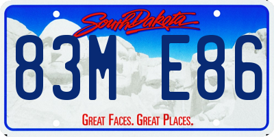 SD license plate 83ME86