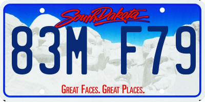 SD license plate 83MF79