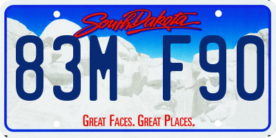 SD license plate 83MF90