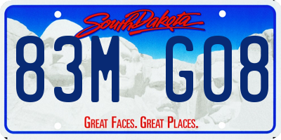 SD license plate 83MG08