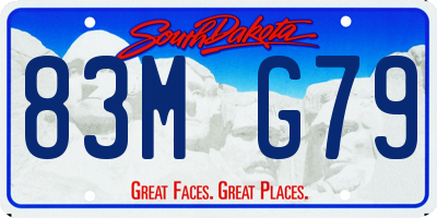 SD license plate 83MG79