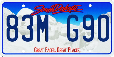 SD license plate 83MG90