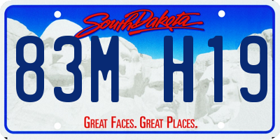SD license plate 83MH19