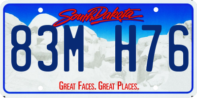 SD license plate 83MH76