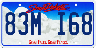 SD license plate 83MI68