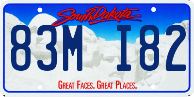 SD license plate 83MI82