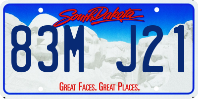 SD license plate 83MJ21