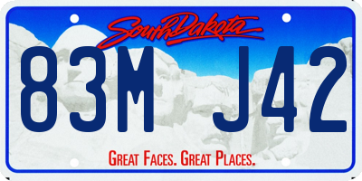 SD license plate 83MJ42