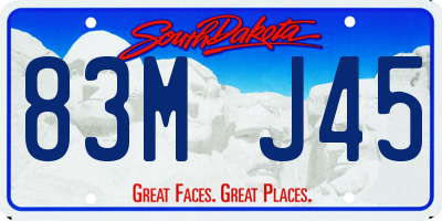 SD license plate 83MJ45