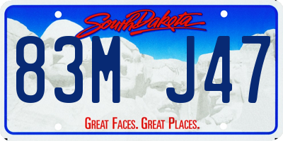 SD license plate 83MJ47