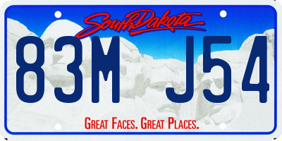 SD license plate 83MJ54