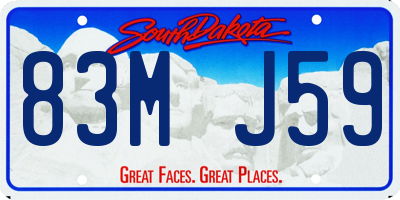 SD license plate 83MJ59