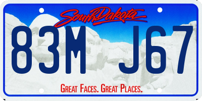 SD license plate 83MJ67
