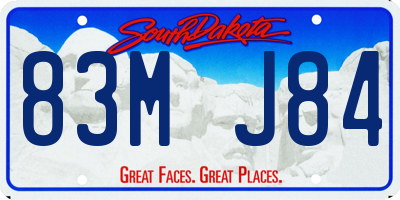 SD license plate 83MJ84