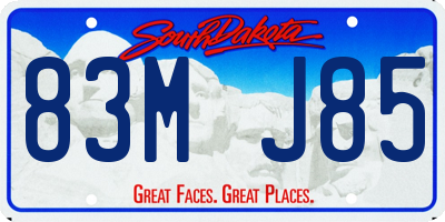 SD license plate 83MJ85