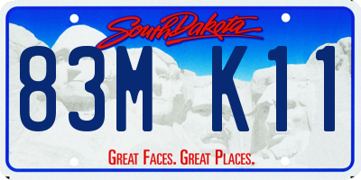 SD license plate 83MK11