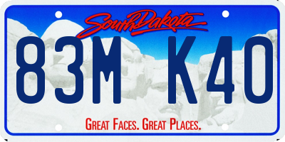 SD license plate 83MK40