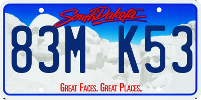 SD license plate 83MK53