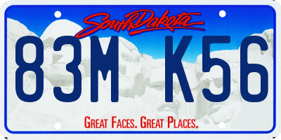 SD license plate 83MK56