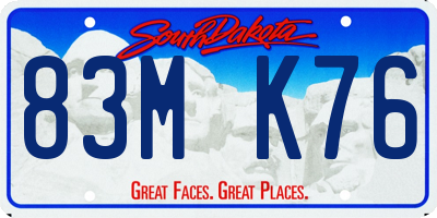 SD license plate 83MK76