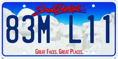 SD license plate 83ML11