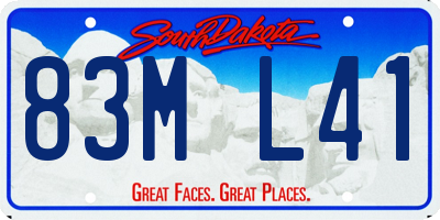 SD license plate 83ML41