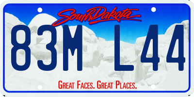 SD license plate 83ML44