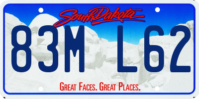 SD license plate 83ML62