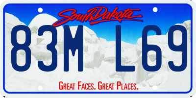 SD license plate 83ML69