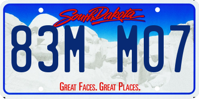 SD license plate 83MM07