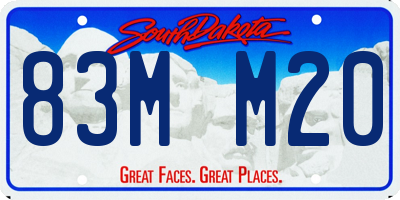SD license plate 83MM20