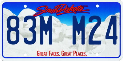 SD license plate 83MM24