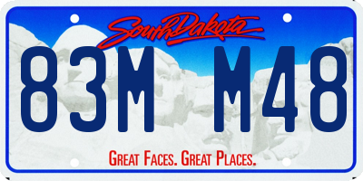 SD license plate 83MM48
