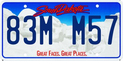 SD license plate 83MM57