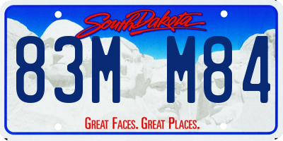 SD license plate 83MM84