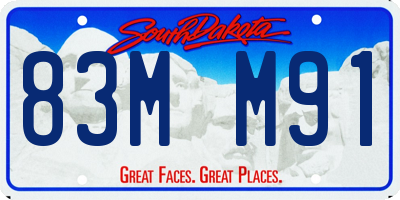 SD license plate 83MM91