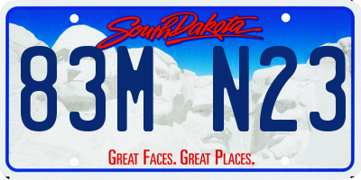SD license plate 83MN23
